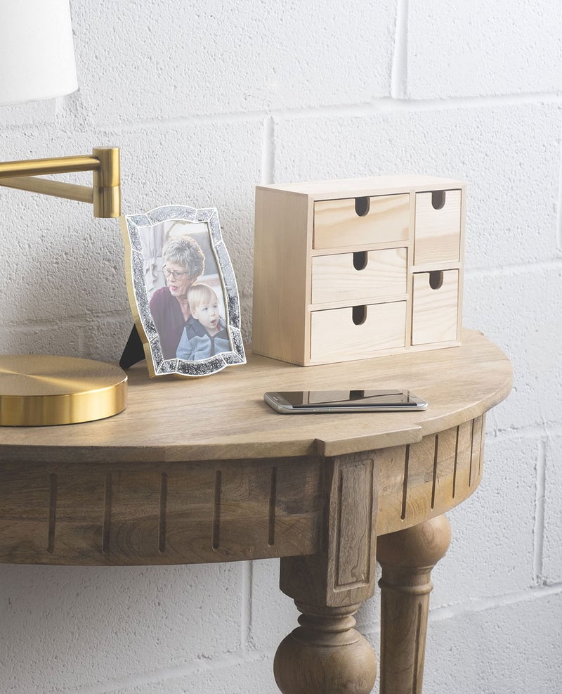 برايت ميزون Brightmaison BGT Capri منظم مكتب للوازم المكتبية وأدوات الخياطة وصندوق المجوهرات المزخرف - صندوق خشبي صغير DIY مشروع خشب غير مكتمل - Image 4